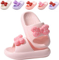 Girls Cloud Bow Slide & Shower Slippers - Non-Slip Slip-On Kids Beach Pool Indoor Outdoor Shoes