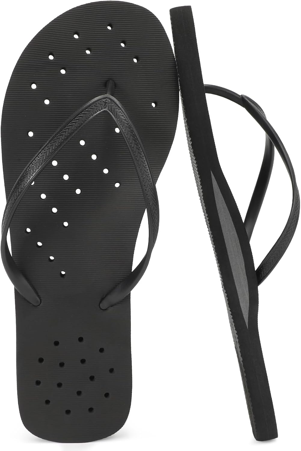 Shower Shoes Men : Quick Dry Arch Support Flip Flops, Non Slip Mens Flip-Flop for Beach Pool College Dorm Bathroom Thong Sandals with Drain Holes