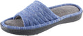 Women's Premium Knit Slide Slippers - Moisture-Wicking Lining, Rubber Indoor/Outdoor Sole - Machine Washable House Shoes