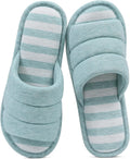 Open Toe House Slippers for Women Men Soft Cotton Indoor Shoes Memory Foam Slip On bedroom Slippers