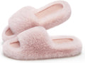 Womens Slippers with Arch Support Memory Foam Fuzzy House Slippers for Women Lightweight Cozy Indoor Open-toe Comfy Birthday Valentine's Day Gifts