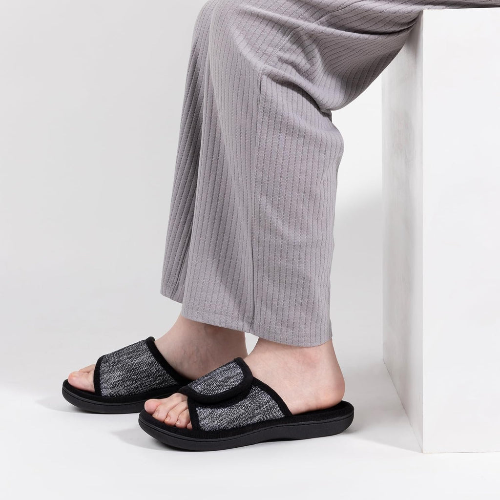 Women's Adjustable Wrap Memory Foam Slide Slipper