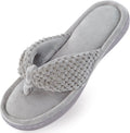 Women's Memory Foam Flip Flop Slippers - Adjustable Thong, Anti-Slip Indoor/Outdoor House Slides with Cloud Comfort